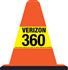 360 Custom Walk Around Safety Cone - Yellow Decal